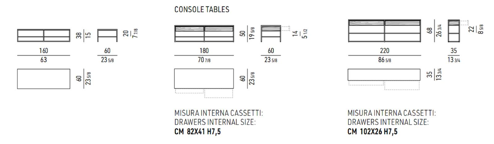 Minotti Консоль Calder "Bronze" Console от Minotti