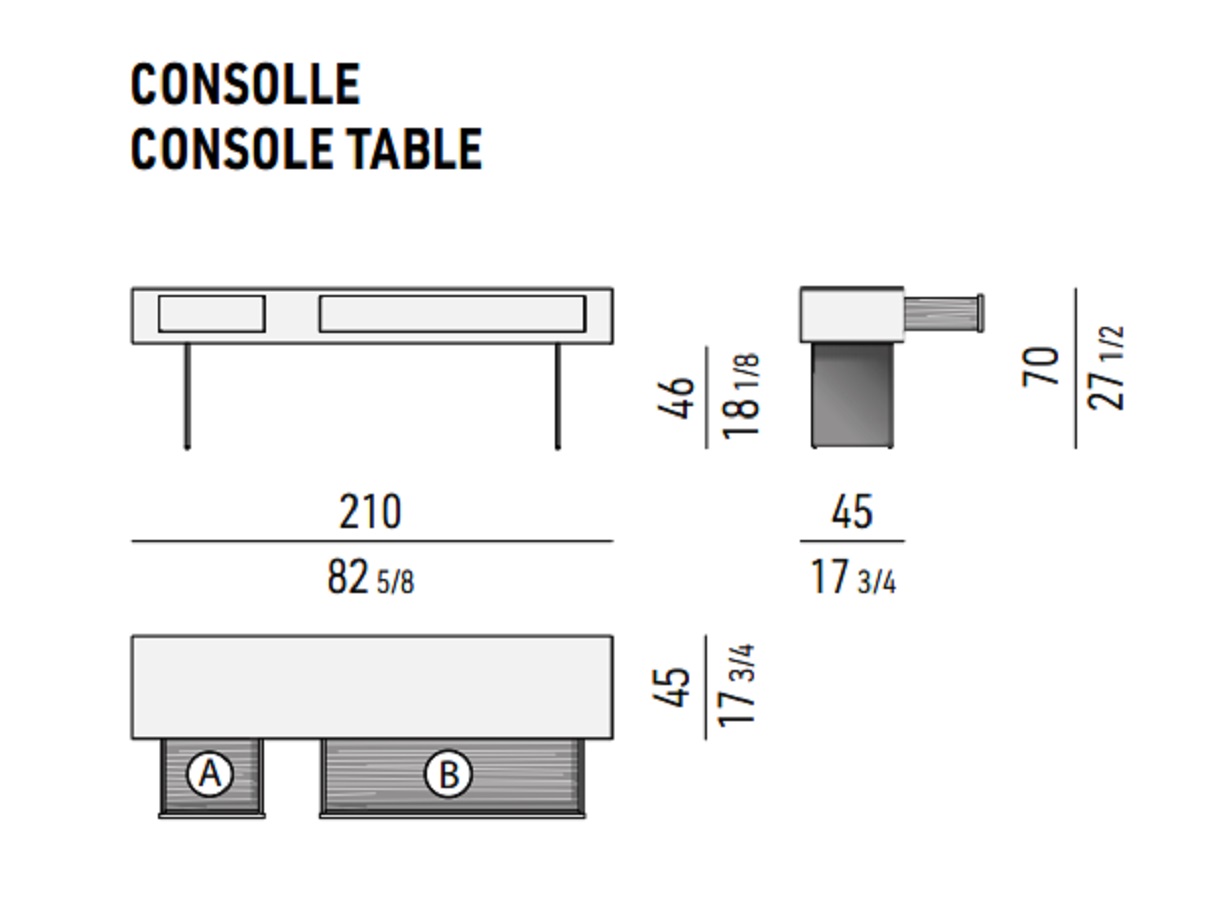 Minotti Консоль Solid "Console" от Minotti