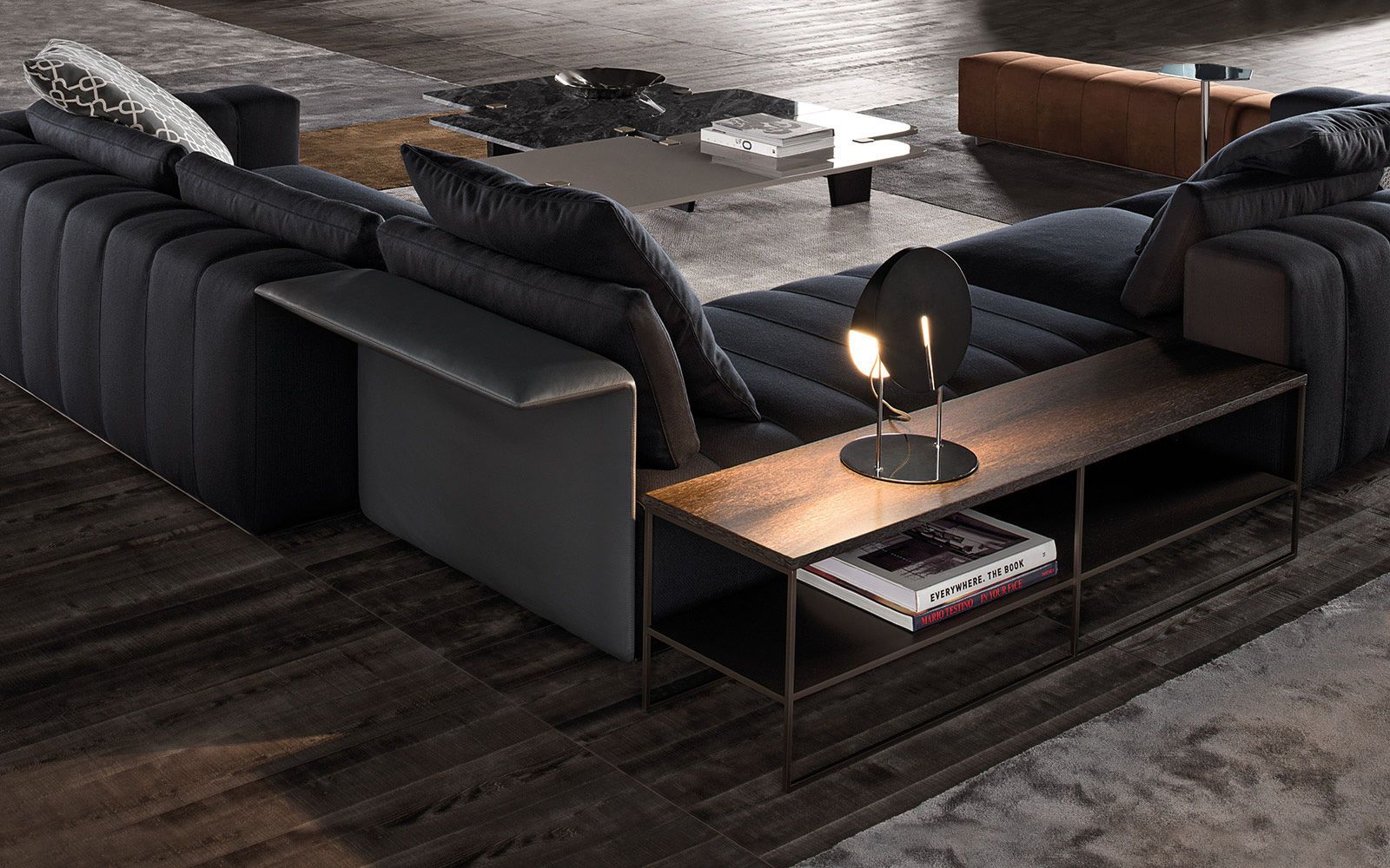 Minotti Журнальный столик Calder "Bronze" Side Tables от Minotti — в интерьере