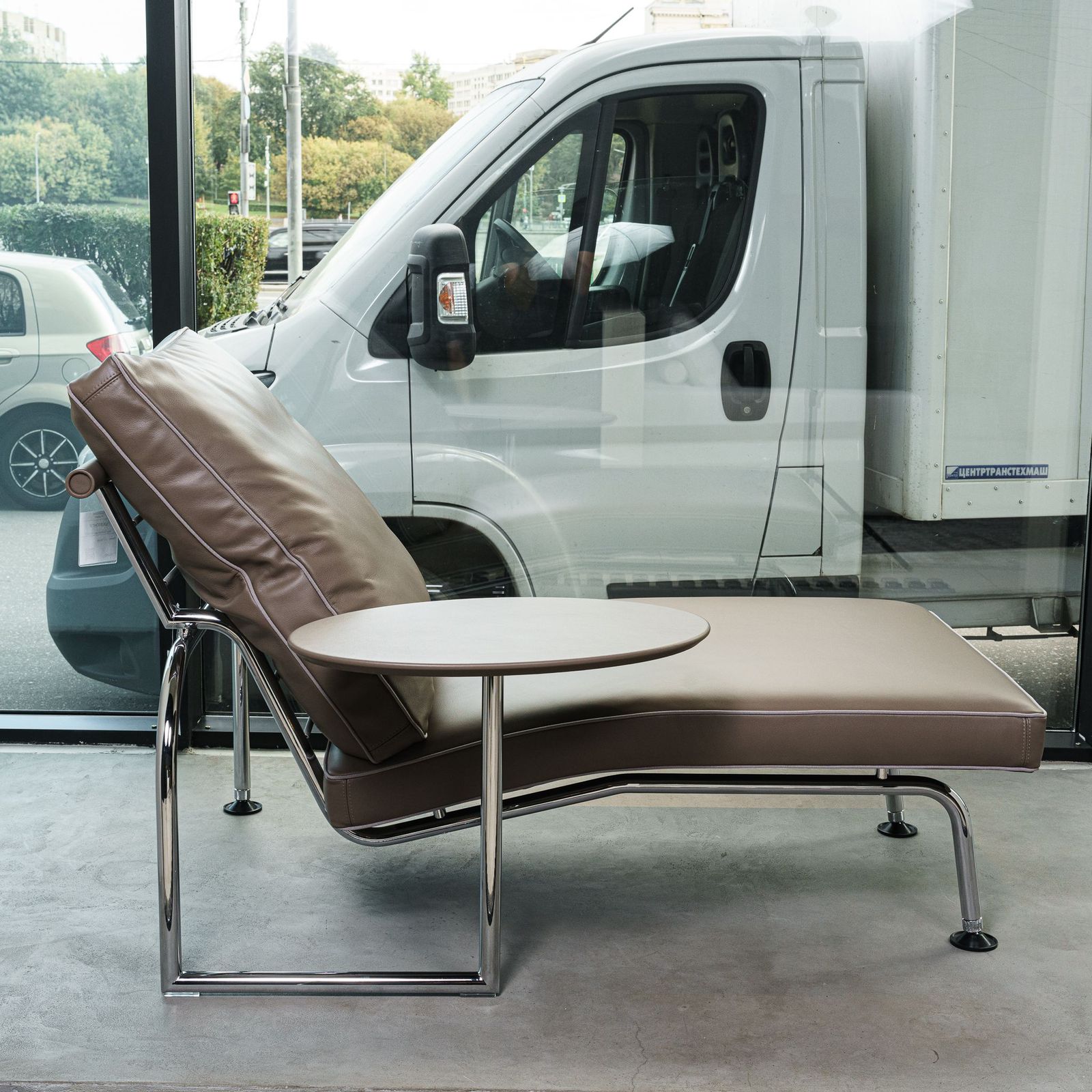 Flexform Кожаный шезлонг Ginger от Flexform — в интерьере
