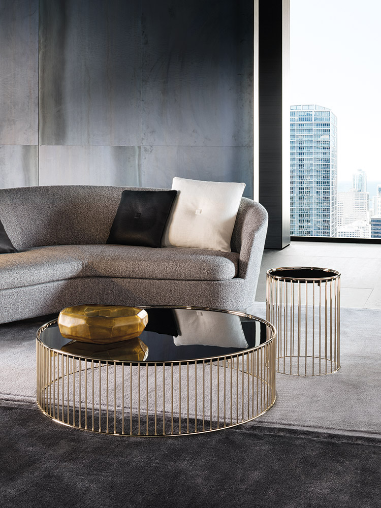 Minotti Журнальный столик Caulfield "Gold"-"Black-Nickel" от Minotti — в интерьере