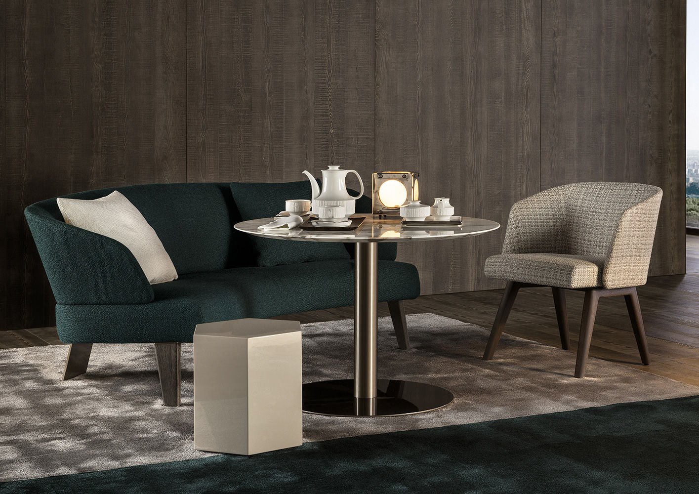 Minotti Стол Bellagio Lounge "Bronze" от Minotti — в интерьере