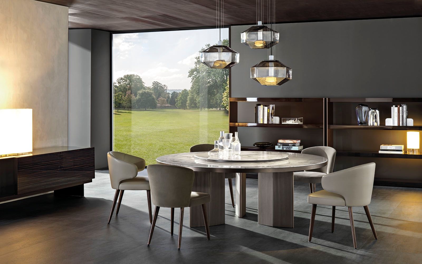 Minotti Стол Morgan Marble от Minotti — в интерьере