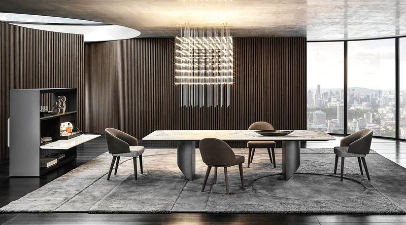 Minotti Стол Wedge "Dining" от Minotti — в интерьере