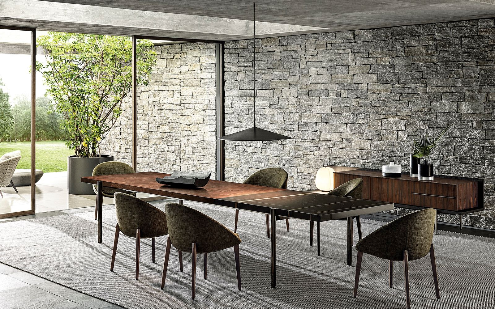 Minotti Стол Superquadra от Minotti — в интерьере
