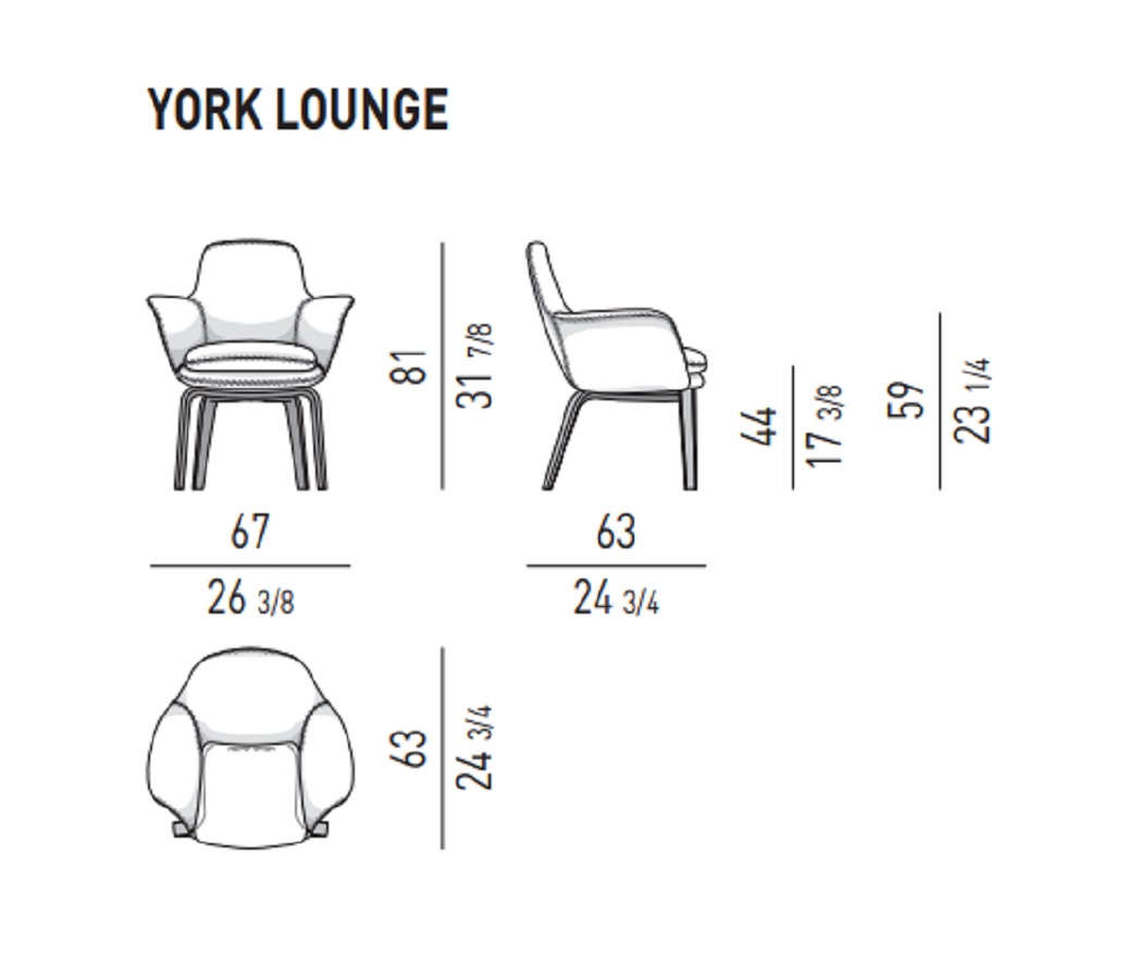 Minotti Стул York Lounge от Minotti