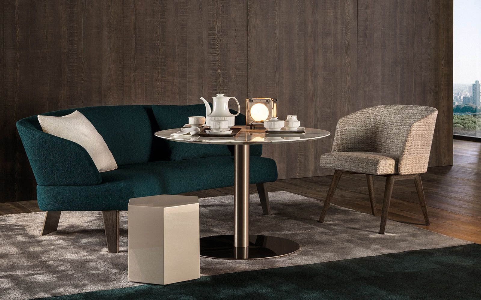 Minotti Стул Reeves "Lounge"; от Minotti — в интерьере