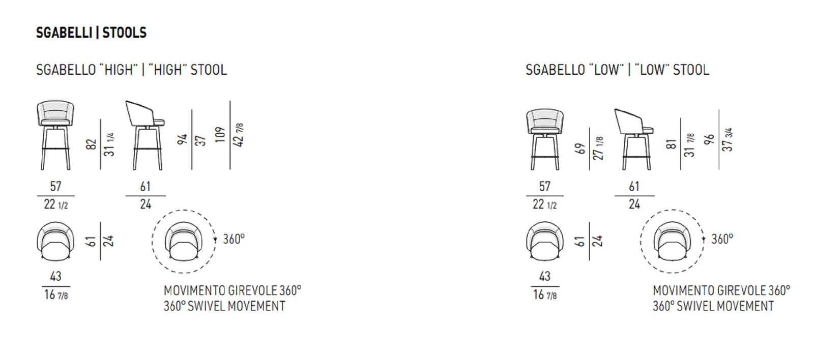 Minotti Барный стул Amelie "Stool" от Minotti