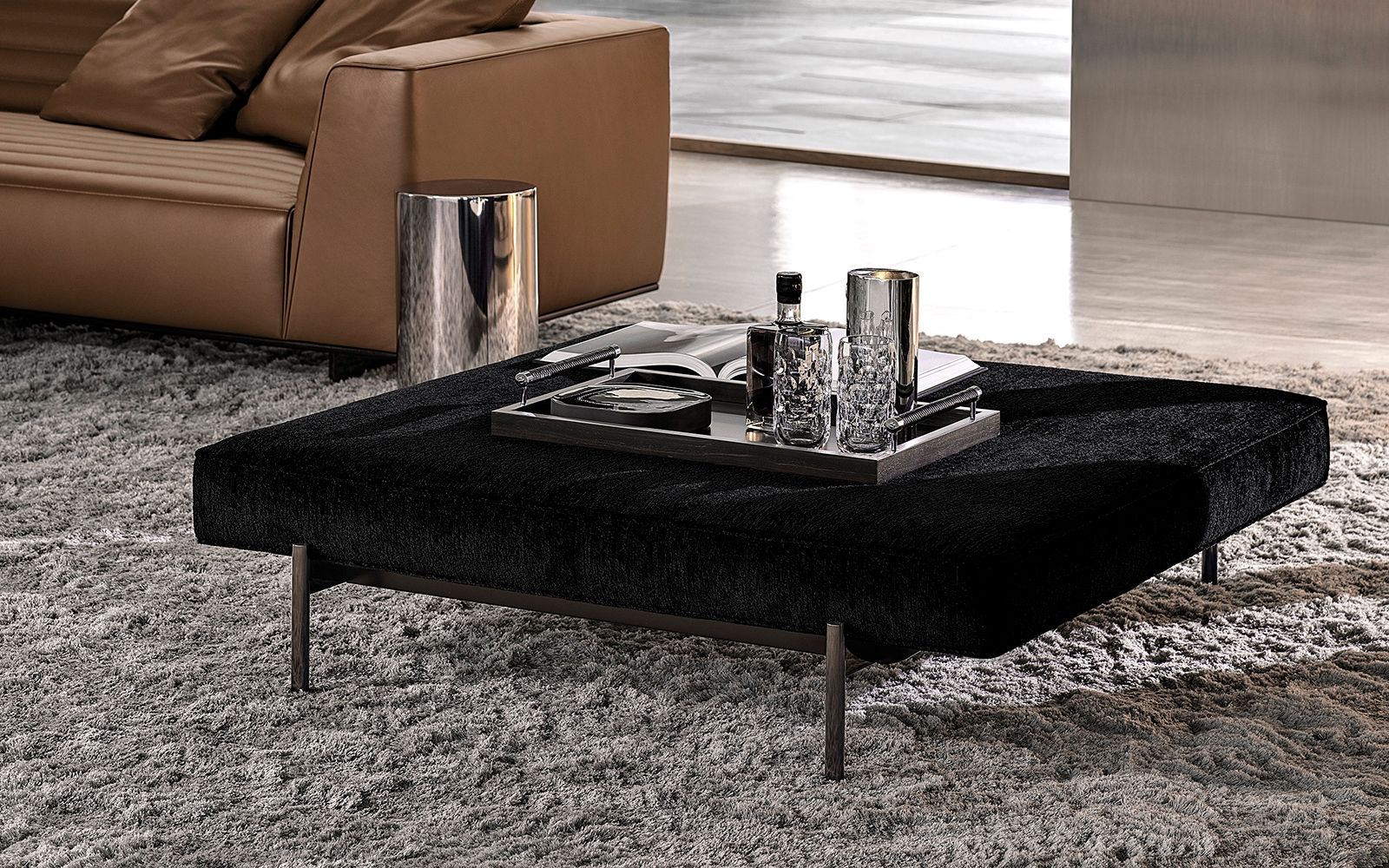 Minotti Банкетка Superquadra от Minotti — в интерьере