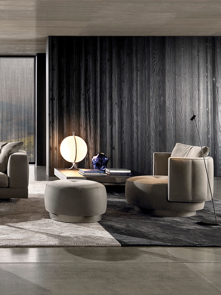Minotti Пуф Torii Bold от Minotti — в интерьере