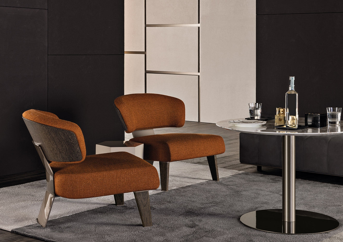 Minotti Кресло Reeves "Wood" от Minotti — в интерьере