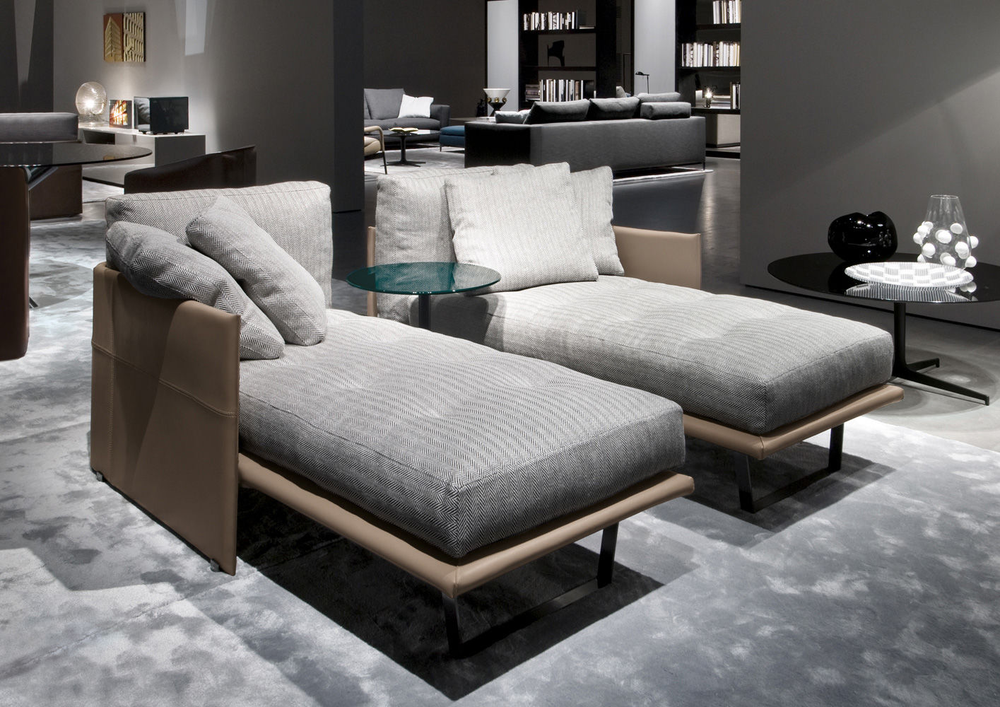 Minotti Диван Luggage "Chaise-Longue" от Minotti — в интерьере