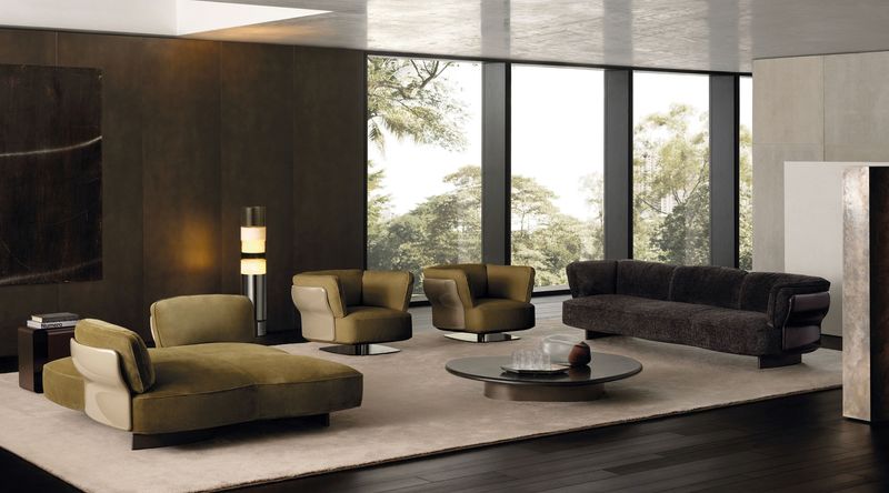 Minotti Диван Кушетка Saki от Minotti — в интерьере