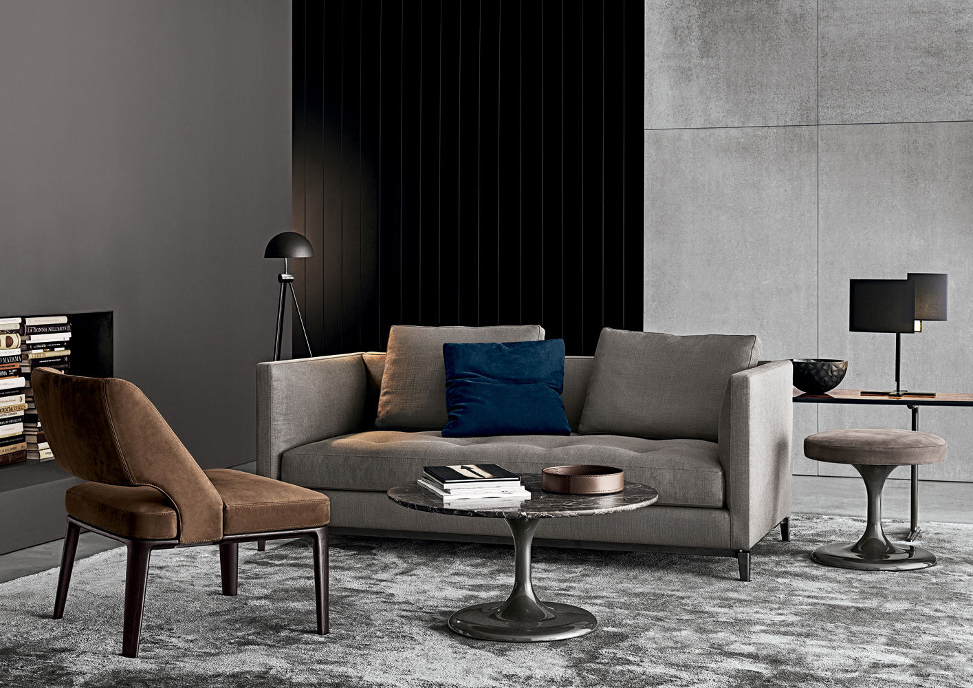 Minotti Диван Andersen Slim 90/103 "Quilt" от Minotti — в интерьере