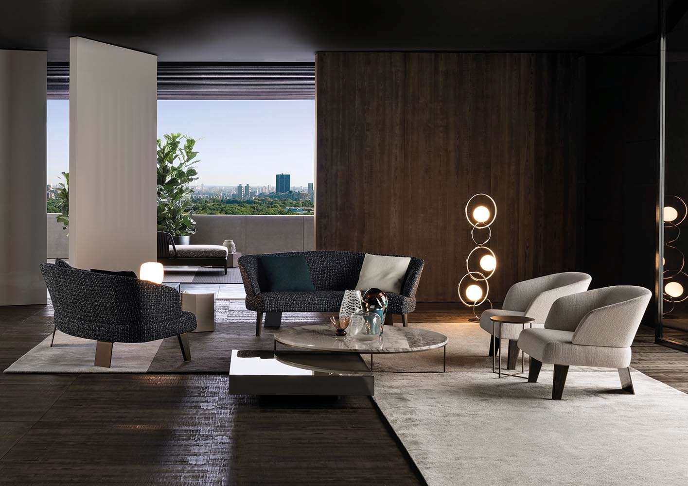 Minotti Диван Reeves "Semi-Round Lounge Sofa" от Minotti — в интерьере