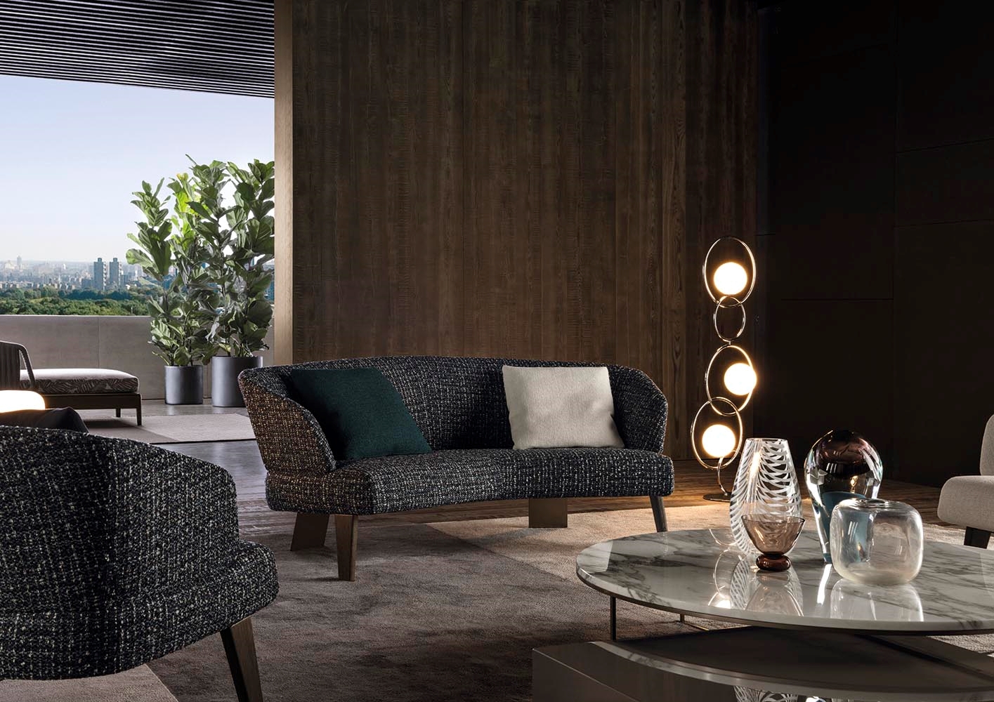 Minotti Диван Reeves "Semi-Round Lounge Sofa" от Minotti — в интерьере
