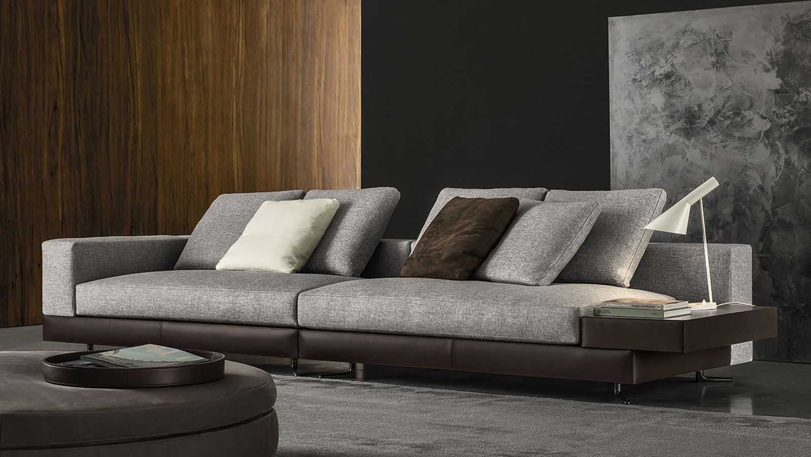 Minotti Диван White "Saddle-Hide" от Minotti — в интерьере