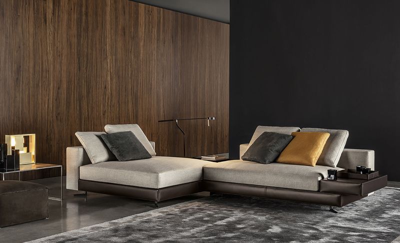 Minotti Диван White "Saddle-Hide" от Minotti — в интерьере