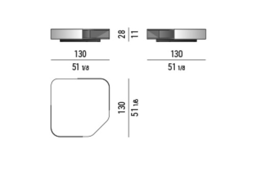 Minotti Журнальный столик Diagramma 130 от Minotti