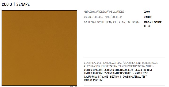 Minotti Пуф Solid "Saddle-Hide" Mustard от Minotti — в интерьере
