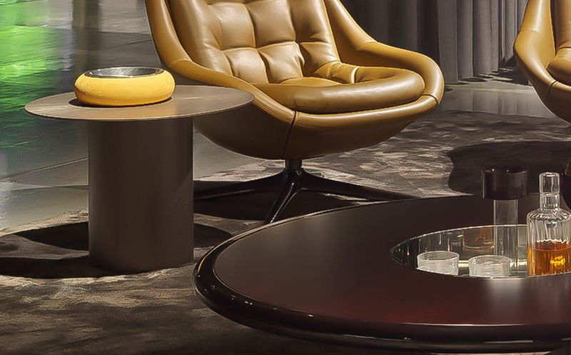 Minotti Журнальный столик Tokie Brushed bronze от Minotti — в интерьере