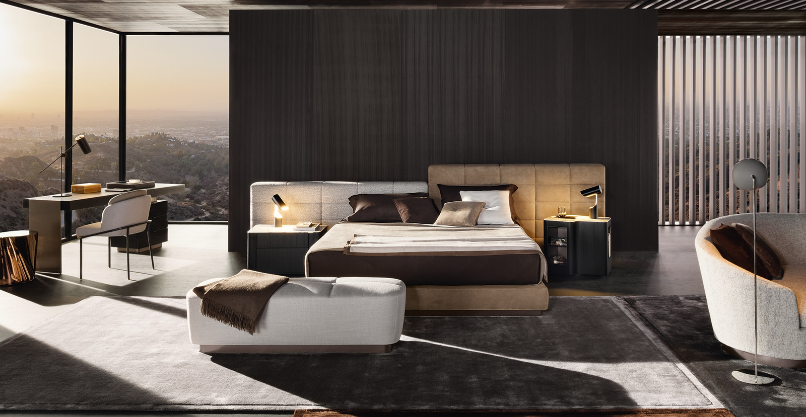 Minotti Прикроватная тумбочка Lou SX от Minotti — в интерьере