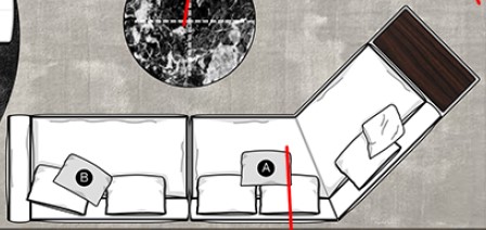 Minotti Диван двухмодульный Horizonte Tibet Naturale от Minotti — в интерьере