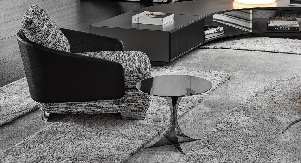 Minotti Журнальный столик Anish Polish chrome 30 от Minotti — в интерьере
