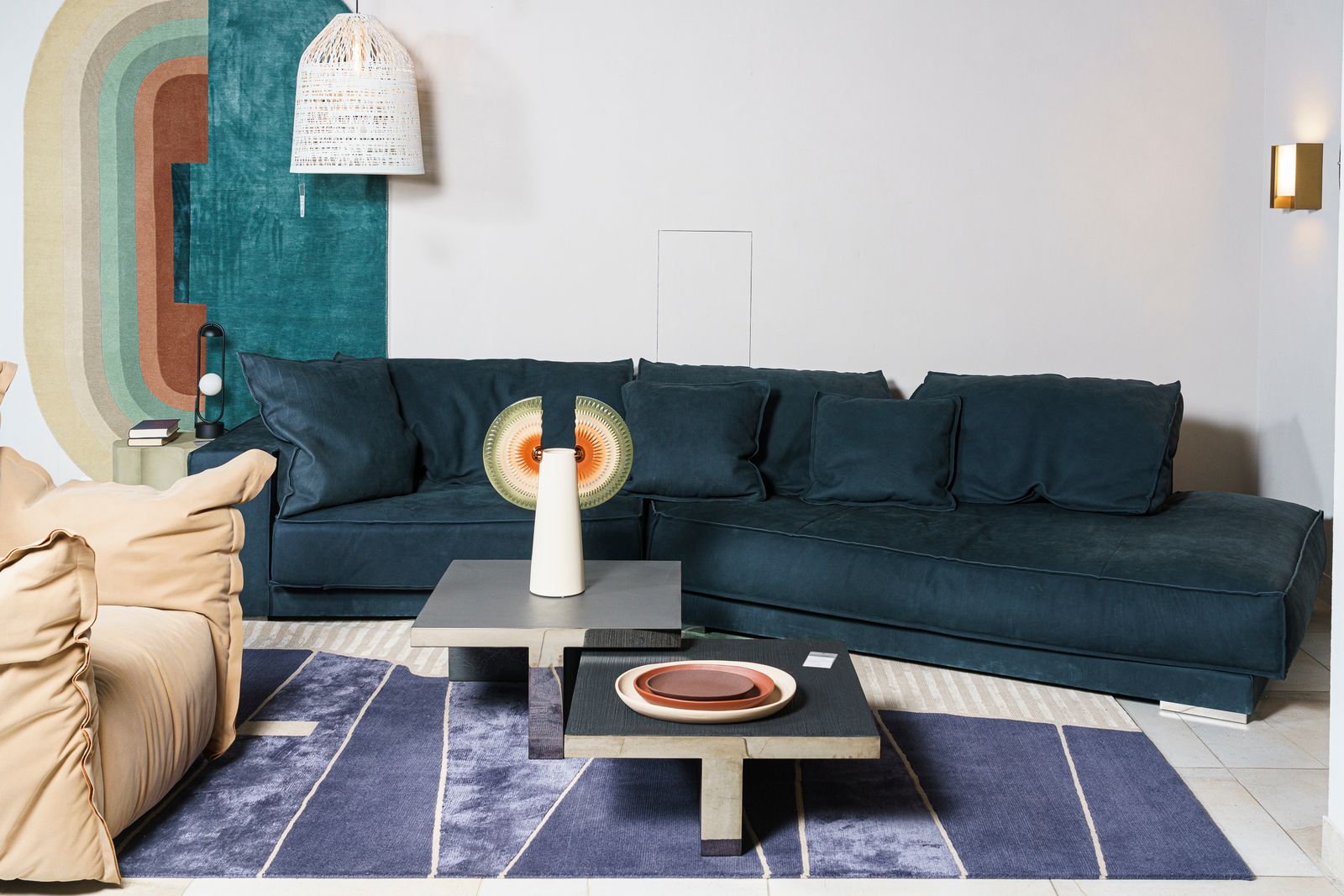 Baxter Диван Budapest Soft Nabuck Night 430 от Baxter — в интерьере