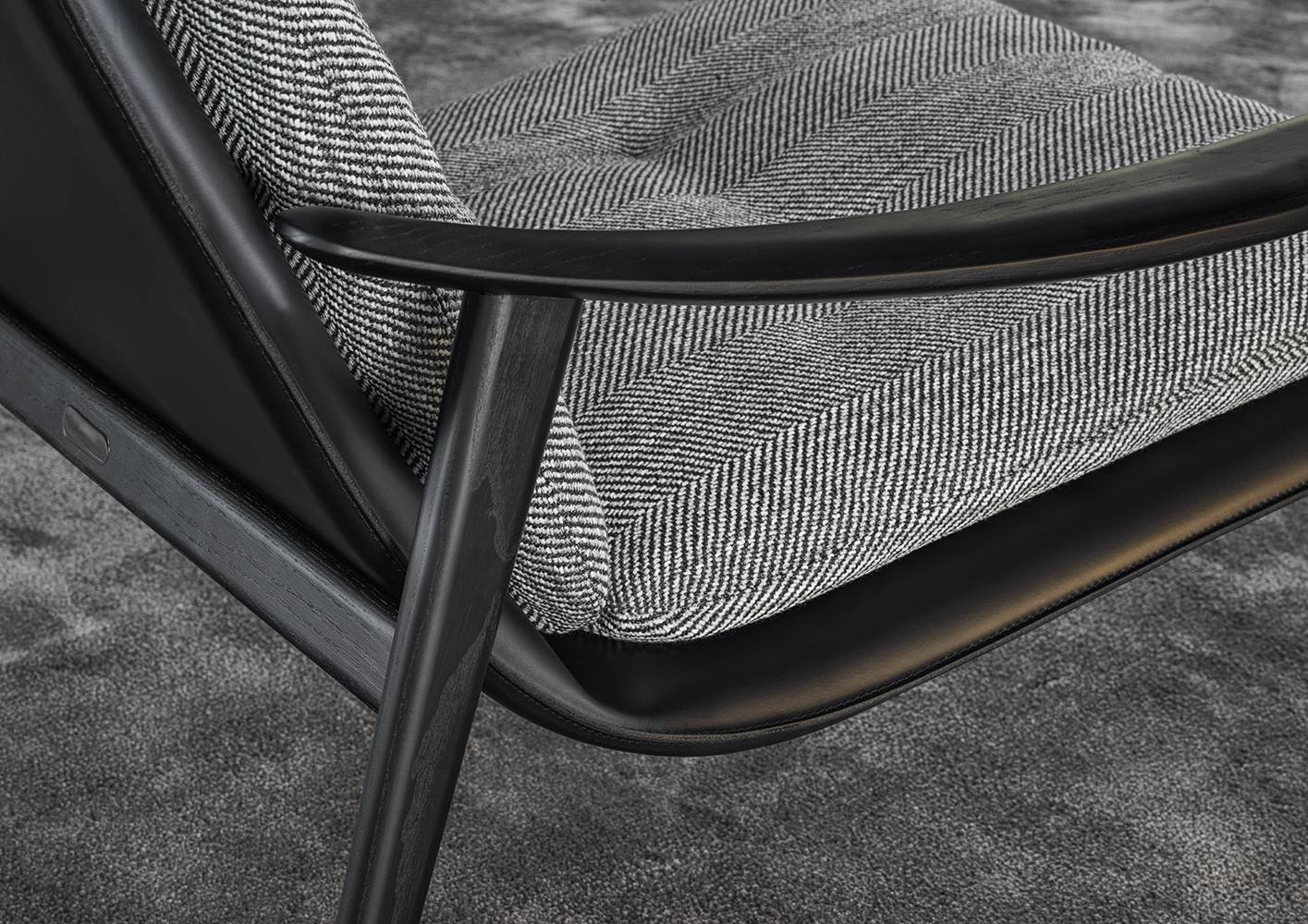 Minotti Кресло Fynn Twill lafge Grafite от Minotti — в интерьере