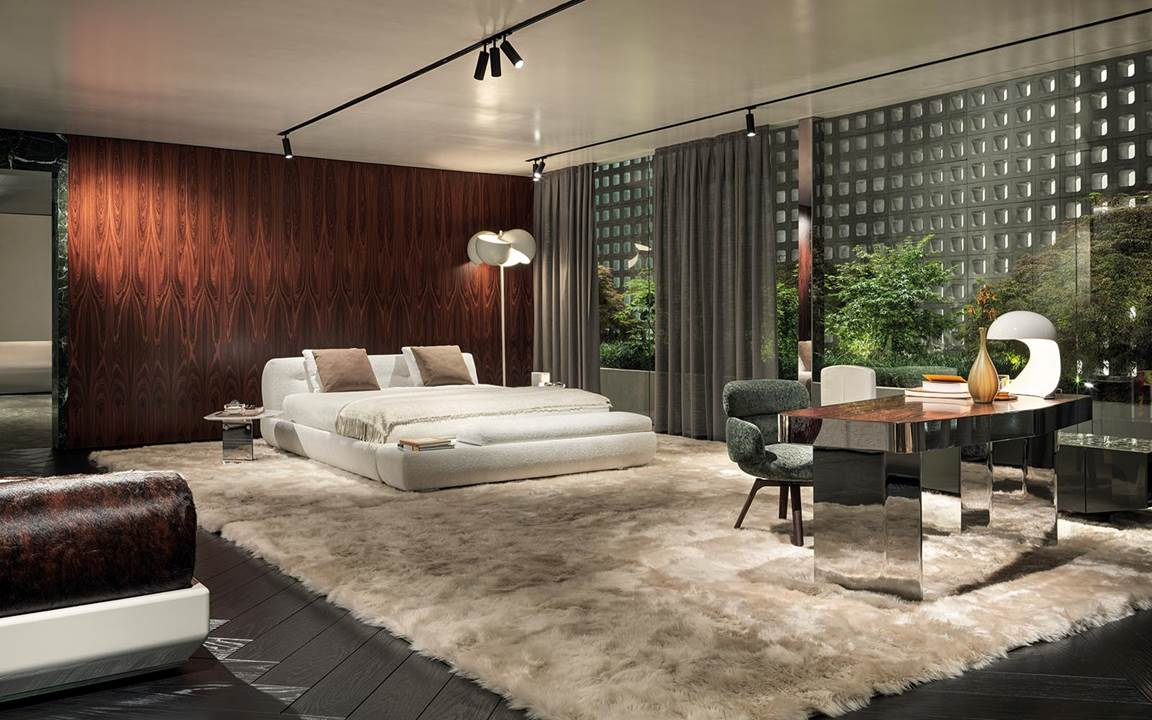 Minotti Кровать Supermoon Teddy Sabbia от Minotti — в интерьере