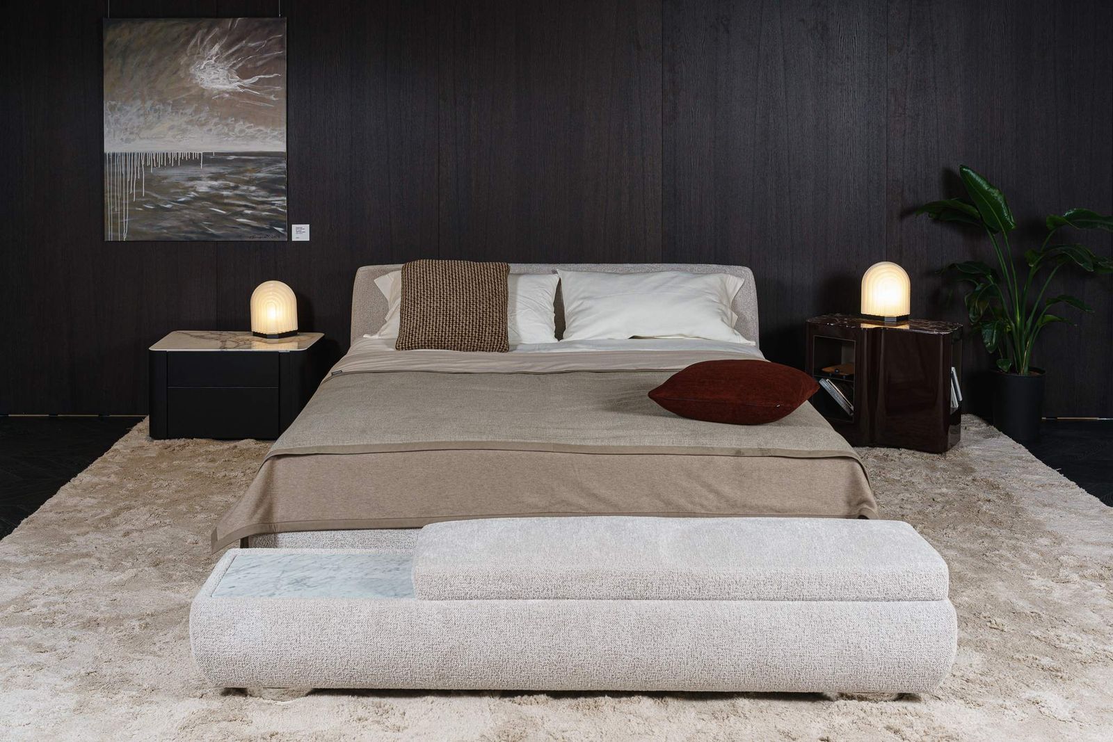Minotti Кровать Supermoon Teddy Sabbia от Minotti — в интерьере