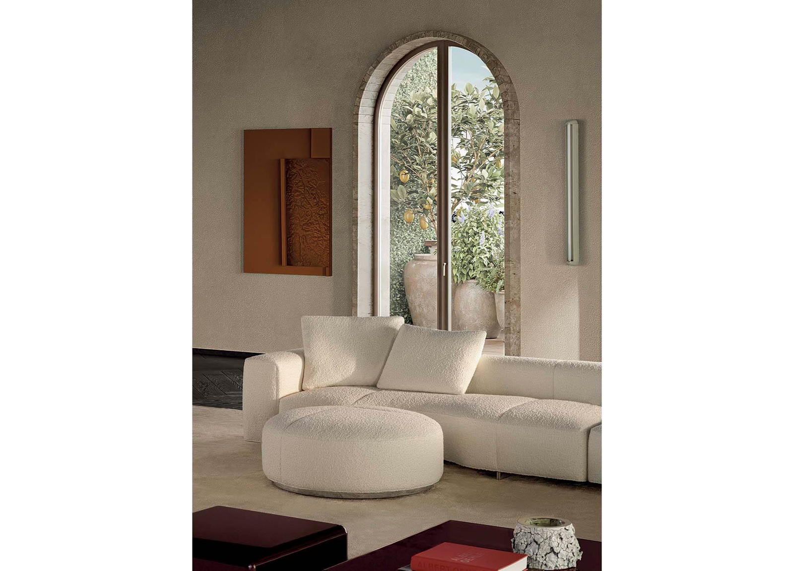 Minotti Двухмодульный диван Yves Bend Feel Naturale DX от Minotti — в интерьере