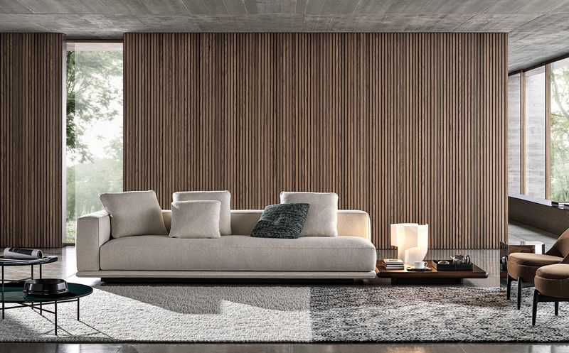 Minotti Диван Horizonte 284 DX Brise Naturale от Minotti — в интерьере