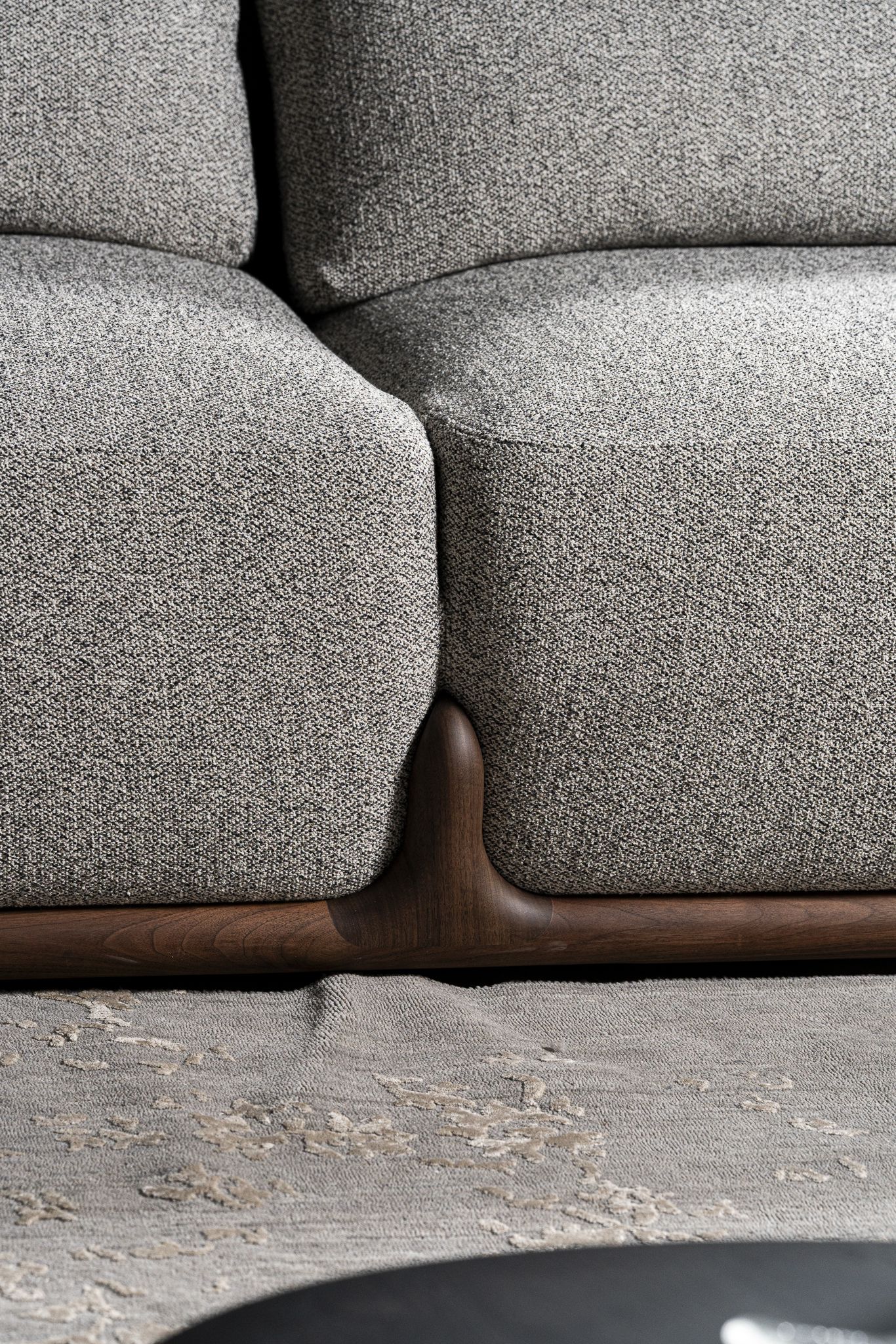 Porada Диван Klem Twist 000/Canaletto walnut от Porada — в интерьере