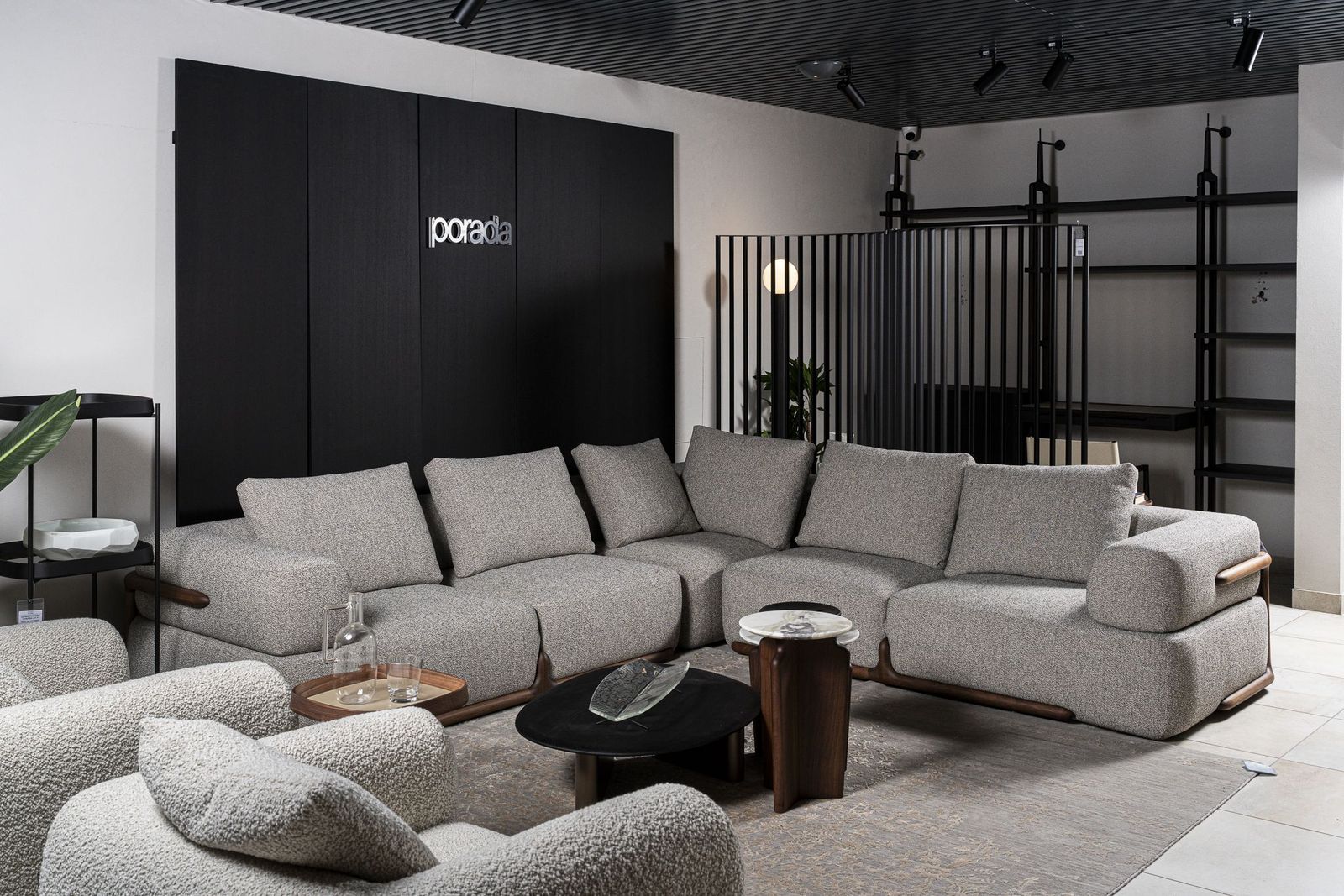 Porada Диван Klem Twist 000/Canaletto walnut от Porada — в интерьере