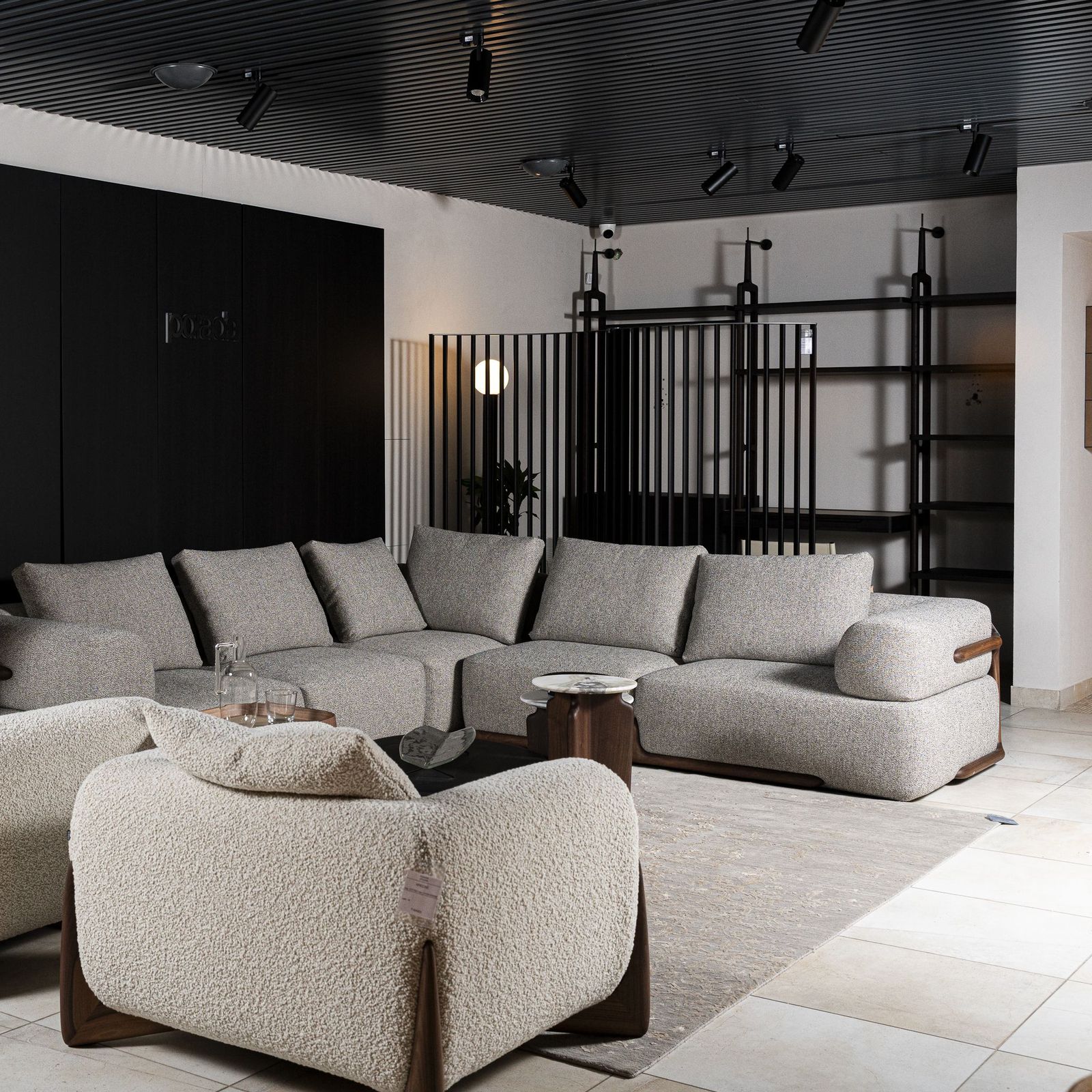Porada Диван Klem Twist 000/Canaletto walnut от Porada — в интерьере