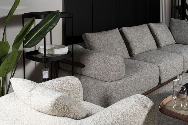 Porada Диван Klem Twist 000/Canaletto walnut от Porada — в интерьере