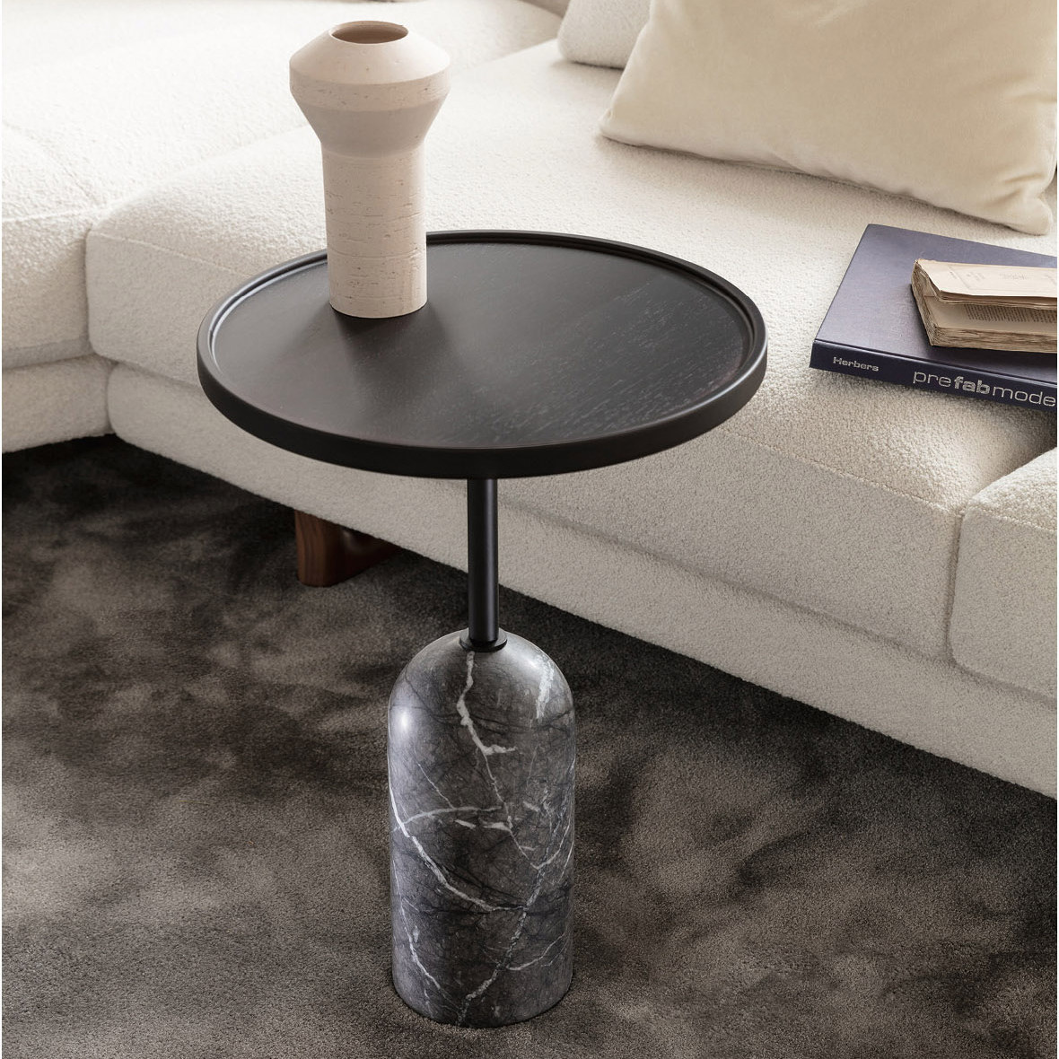 Porada Журнальный столик Ekero Nero Opaco/NC/Marmo Grigio Carnico от Porada — в интерьере