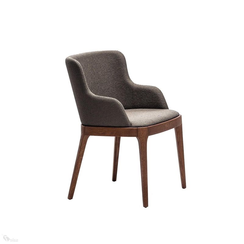 Cattelan Italia Стул с подлокотниками Magda GLV11Taupe/frNC oak ashwood от Cattelan Italia