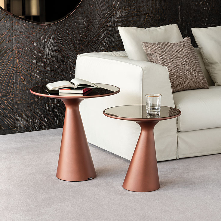 Cattelan Italia Журнальный столик Peyote Keramik M14 Paprika/топ. BRONZE Mirror 45 от Cattelan Italia — в интерьере
