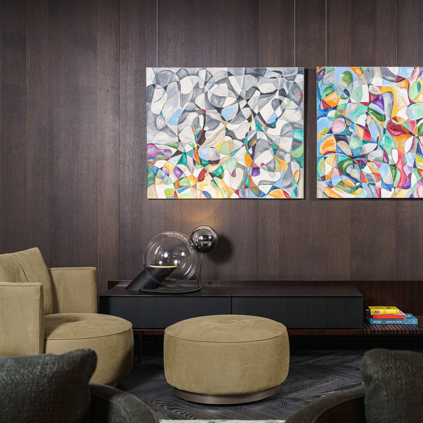 Minotti Низкий комод Superquadra от Minotti — в интерьере
