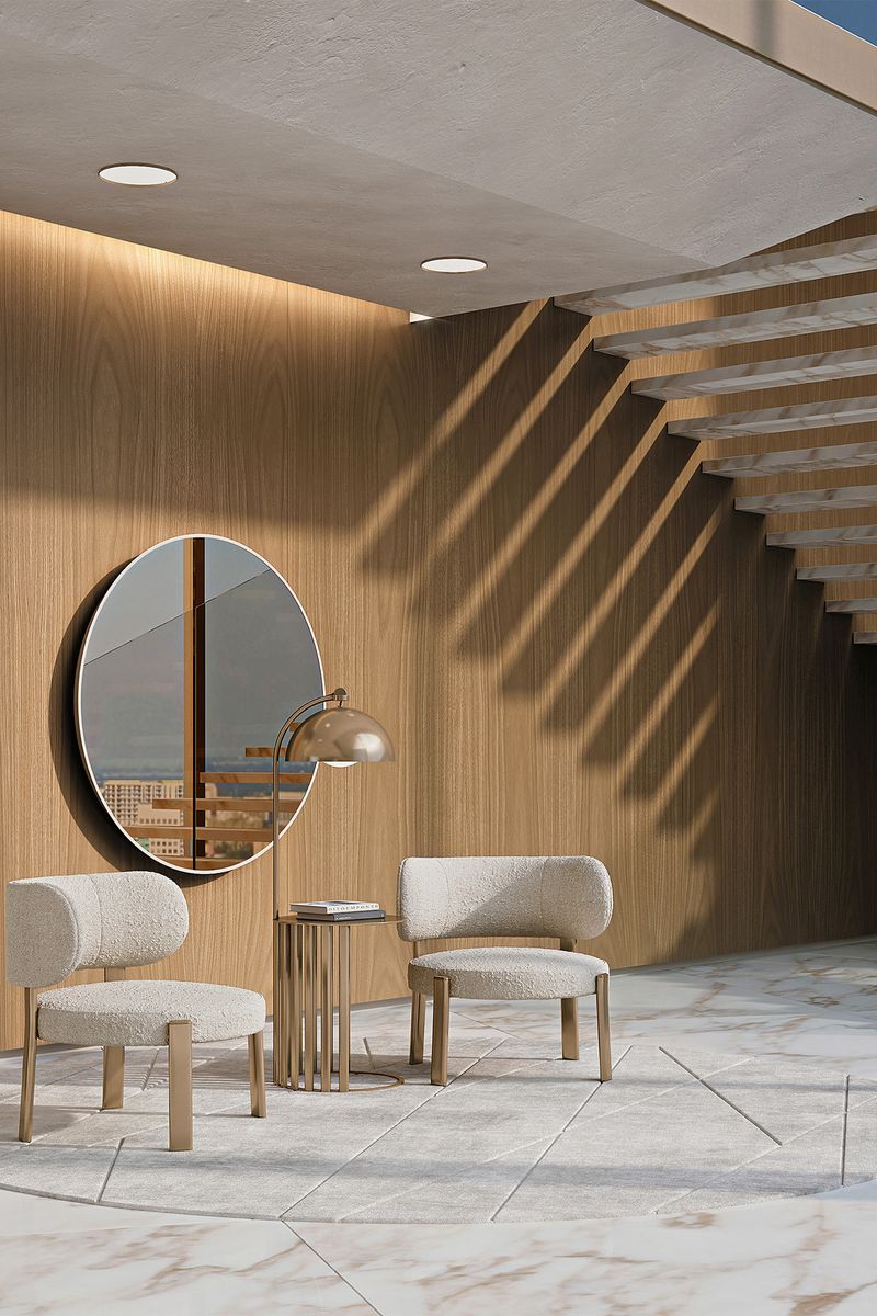 Turri Spa Журнальный столик с настольной лампой Roma от Turri Spa — в интерьере