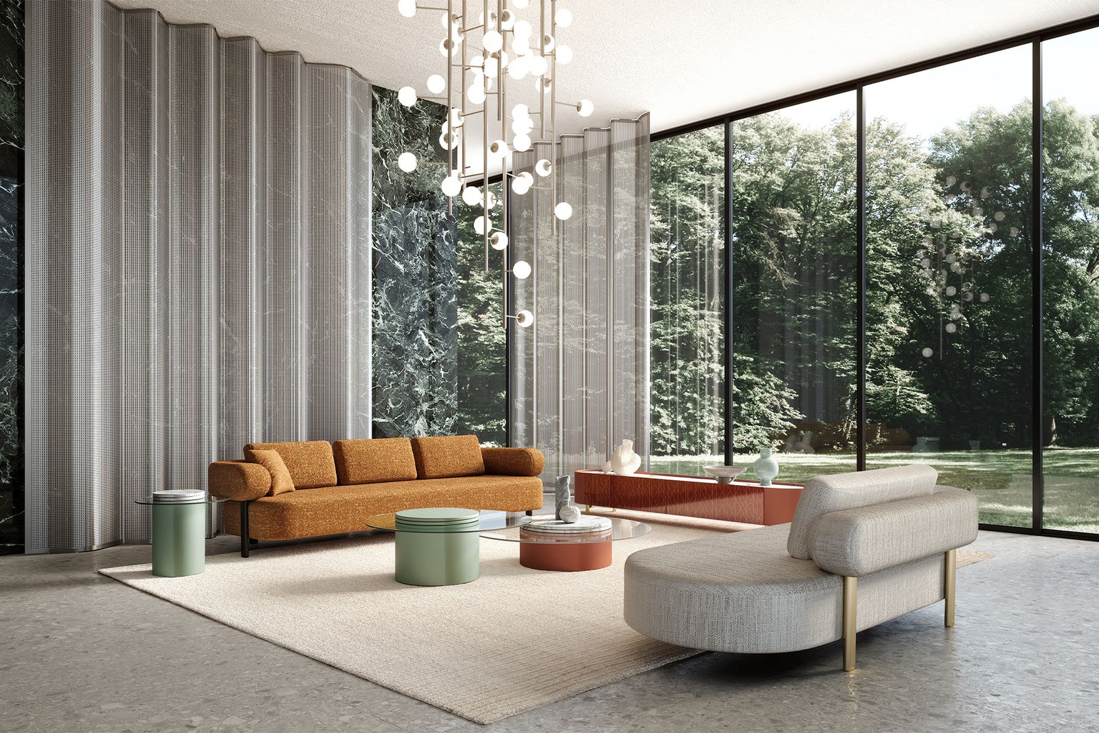Turri Spa Журнальный столик Roma Cylindrical Coffee Table от Turri Spa — в интерьере