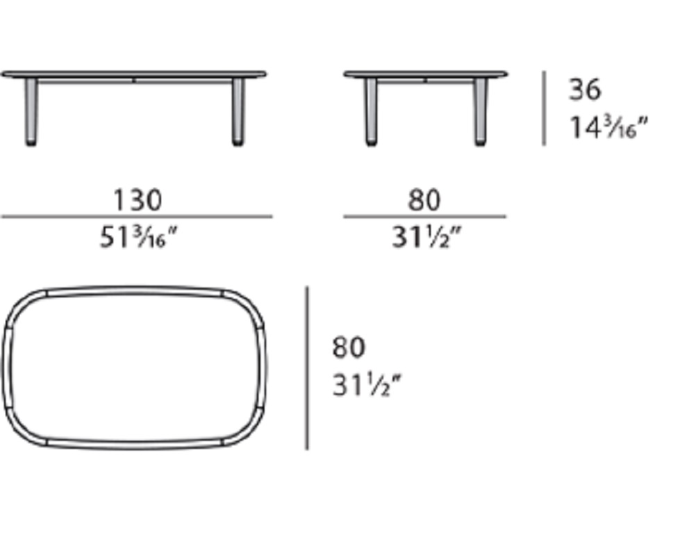 Turri Spa Журнальный столик Riban Coffee Table от Turri Spa