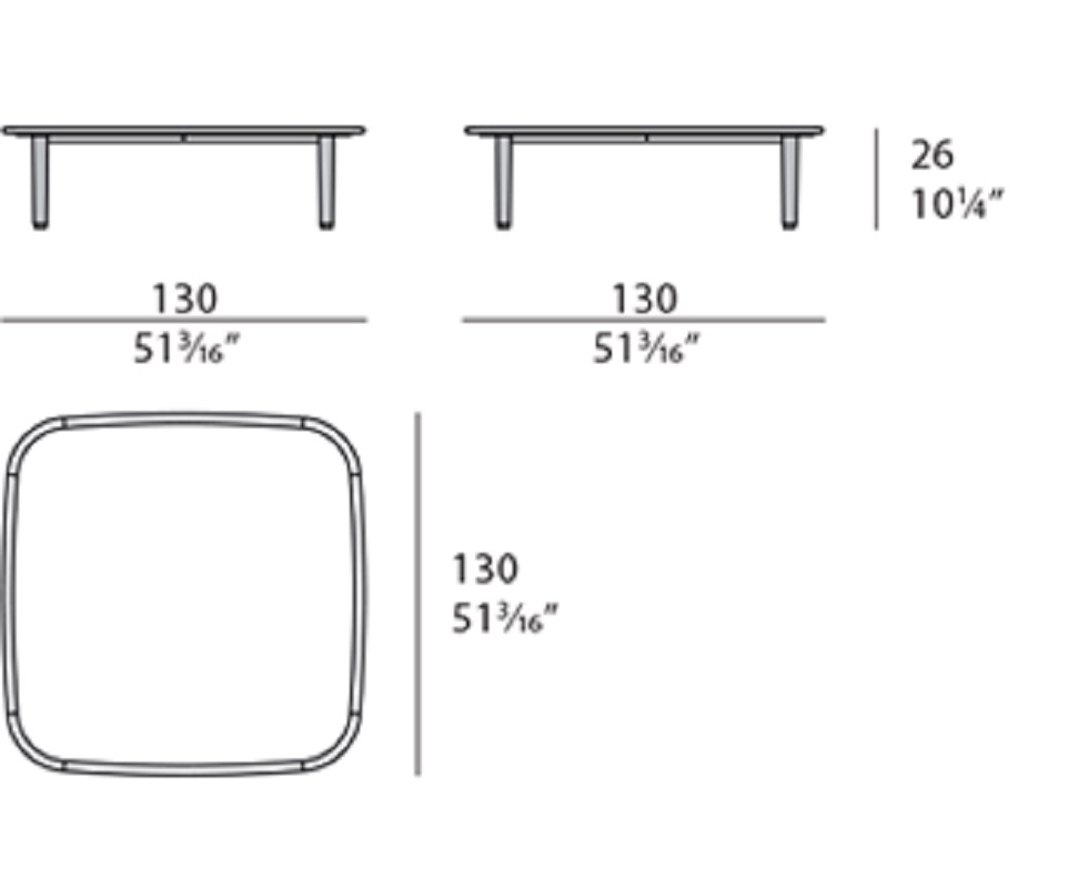 Turri Spa Журнальный столик Riban Coffee Table от Turri Spa