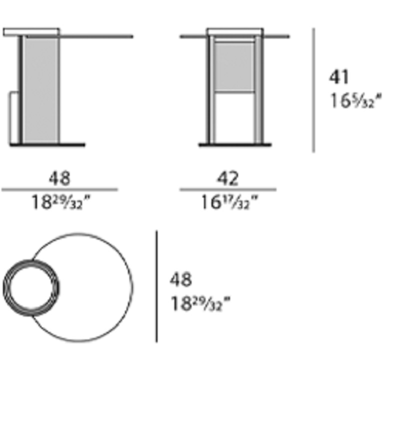Turri Spa Журнальный столик Nook Side Table от Turri Spa