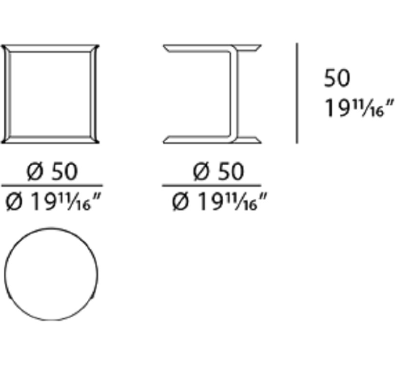 Turri Spa Журнальный столик Milano Side Table от Turri Spa