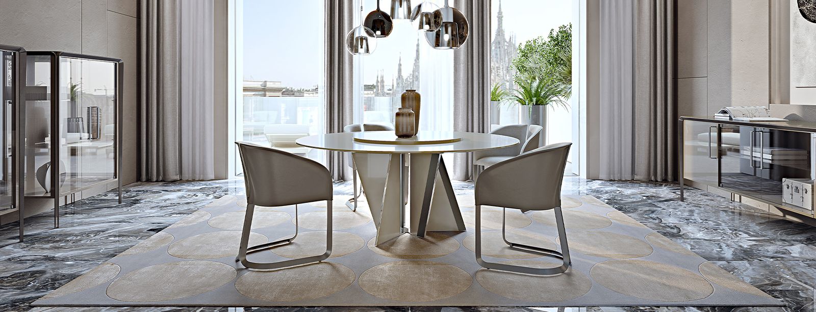 Turri Spa Стол Milano Round Table от Turri Spa — в интерьере