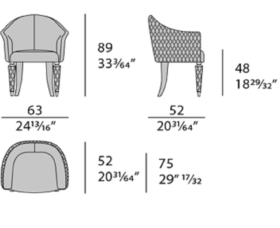 Turri Spa Кресло Numero Tre Armchair от Turri Spa